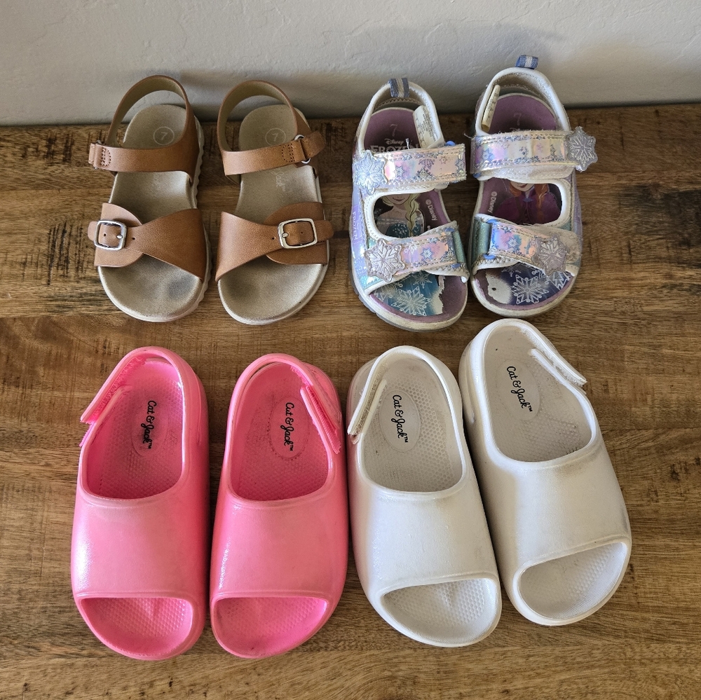 Colorful Kids Sandals Set- 4 Pairs